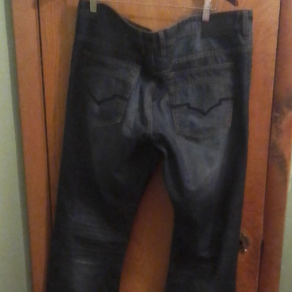 Dark Blue‎ Denim Jeans Mens King Basic Buffalo David Bitton Slim Boot Size 38